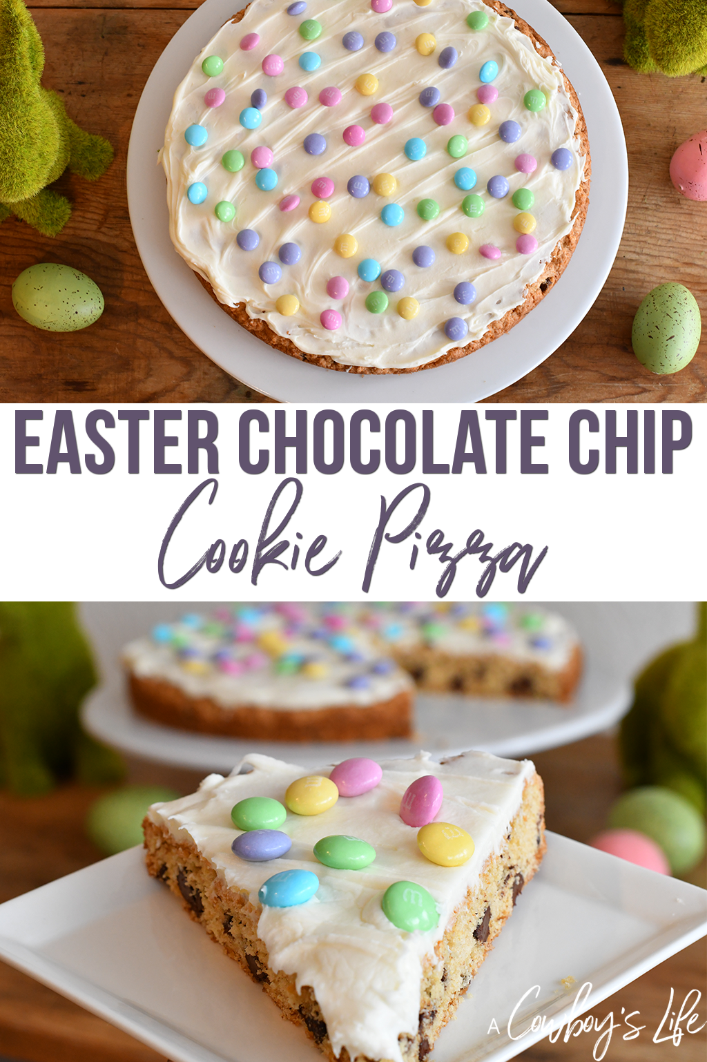 Easter chocolate chip cookie pizza | pizza cookie | cookie pizza | chocolate chip cookie #cookies #cookiepizza #pizzacookie