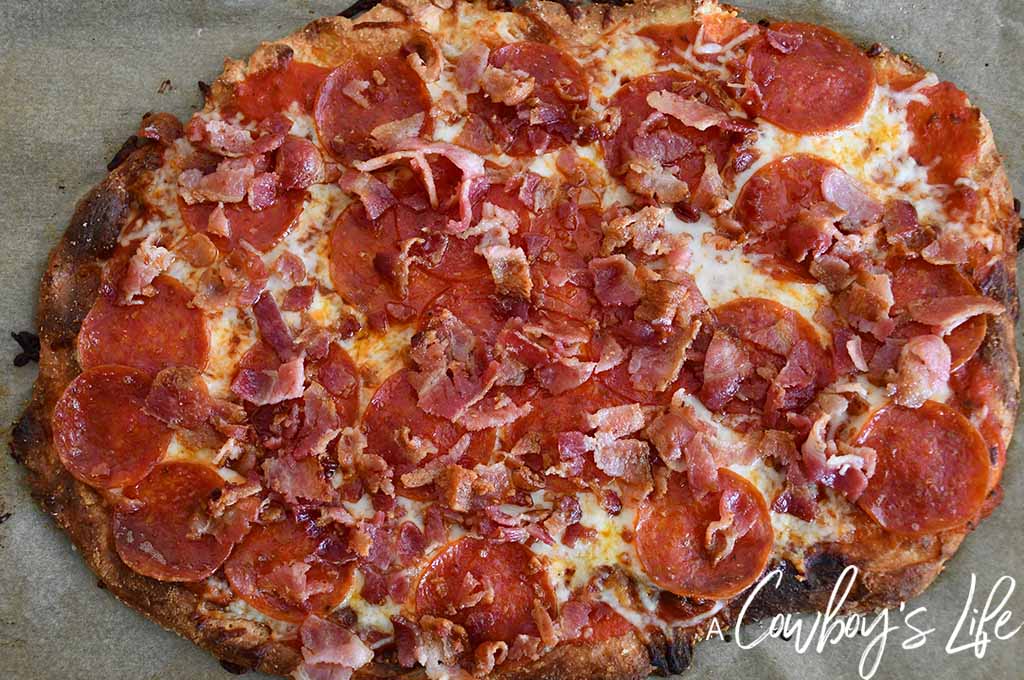 Bacon Pepperoni Keto Pizza