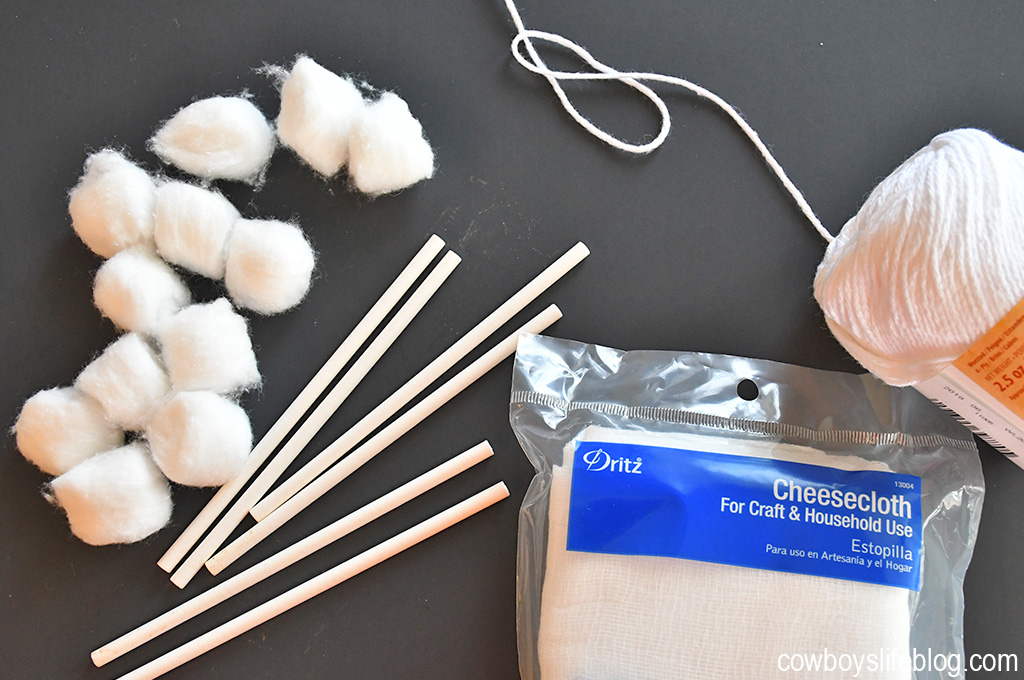 DIY Cheesecloth Ghost Cake Toppers