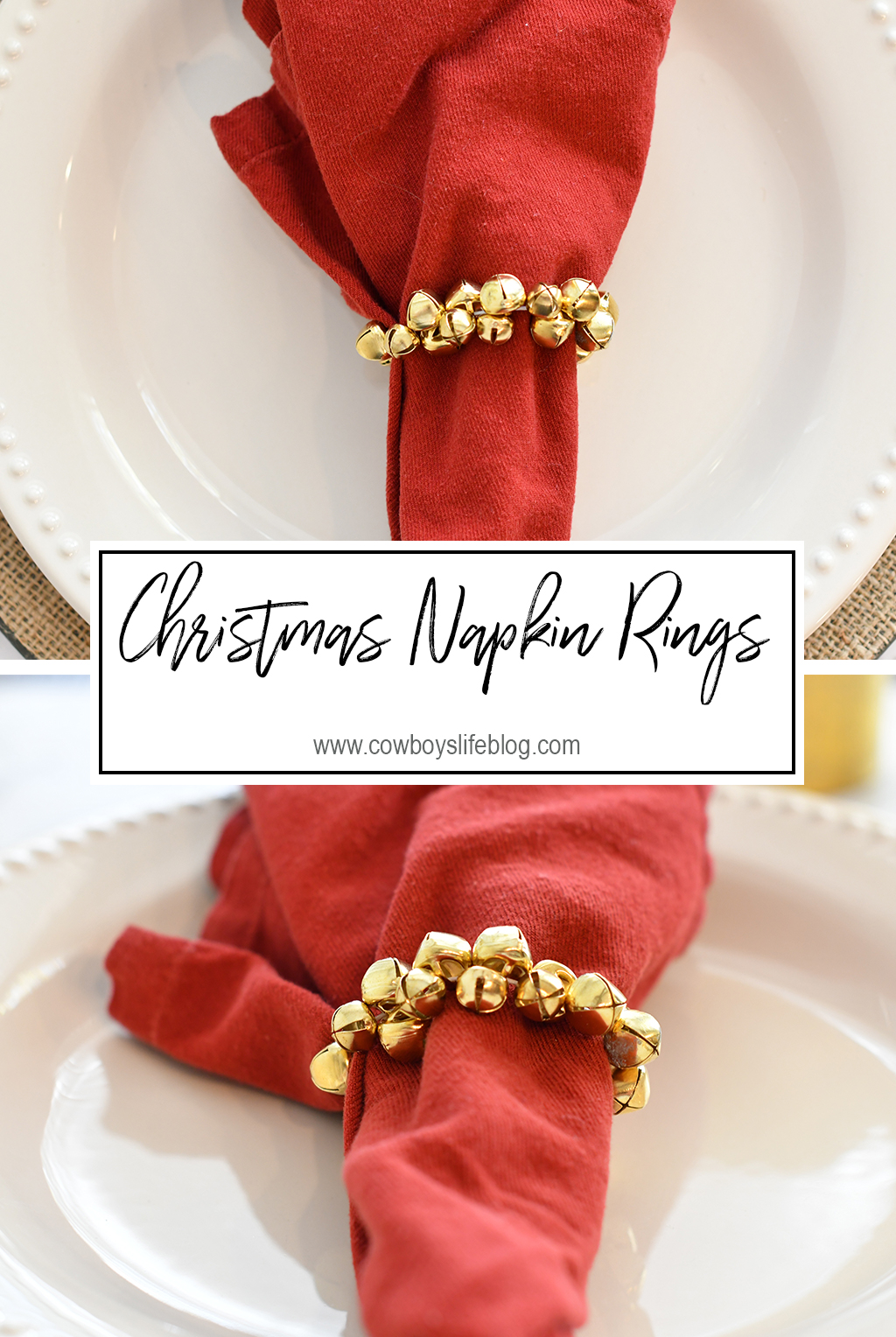 How to make DIY Christmas Napkin Rings