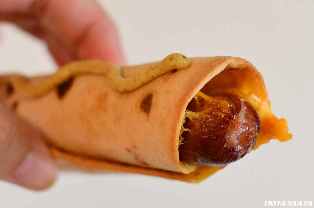 Hot to make tortilla hot dog wraps