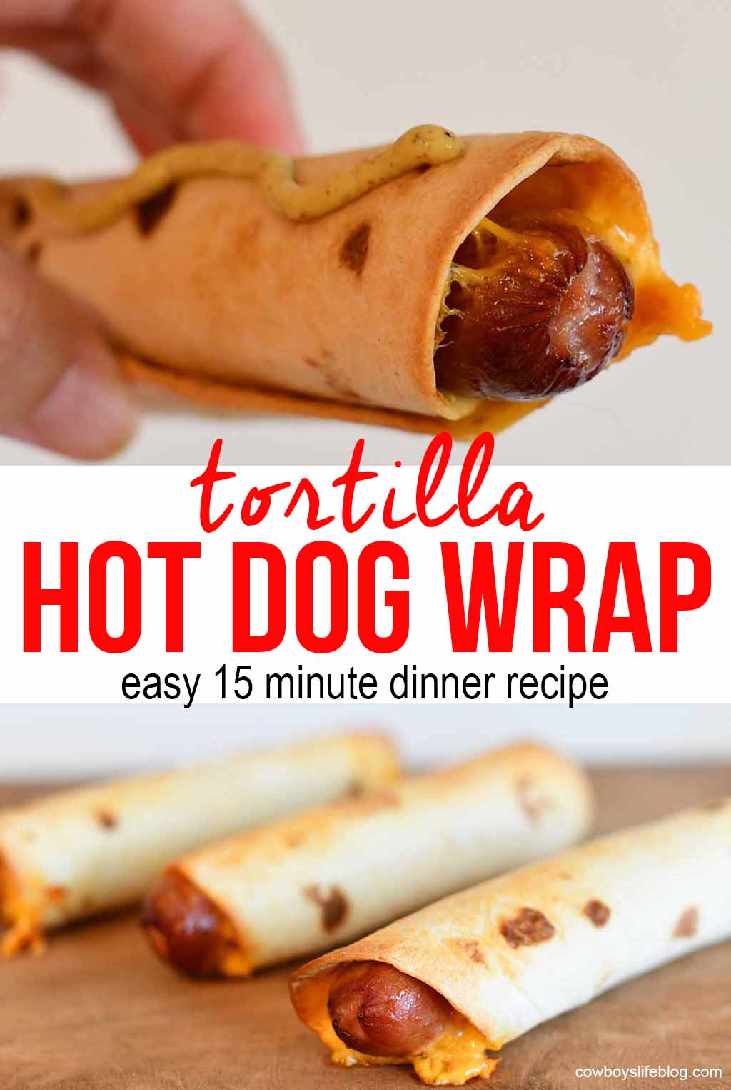 Hot to make tortilla hot dog wraps