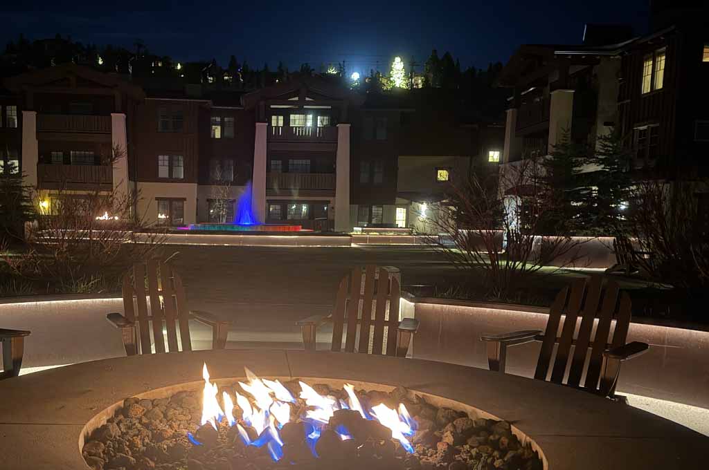 fire pit at chateaux deer valley